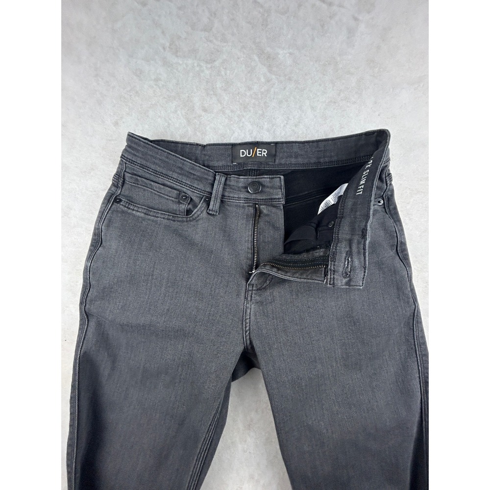 DUER L2X Slim Fit Jeans Mens 30x34 Coolmax Performance Gray - Picture 4 of 16